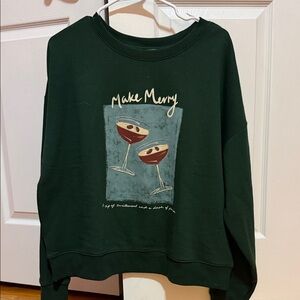 Maeve Forest Green Sweatshirt
